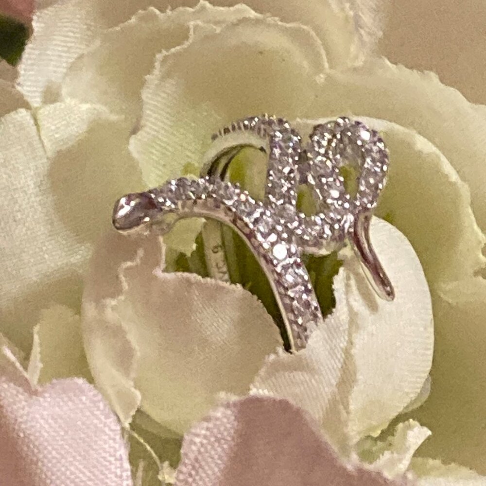 AVON Silver Snake Ring W/Bag